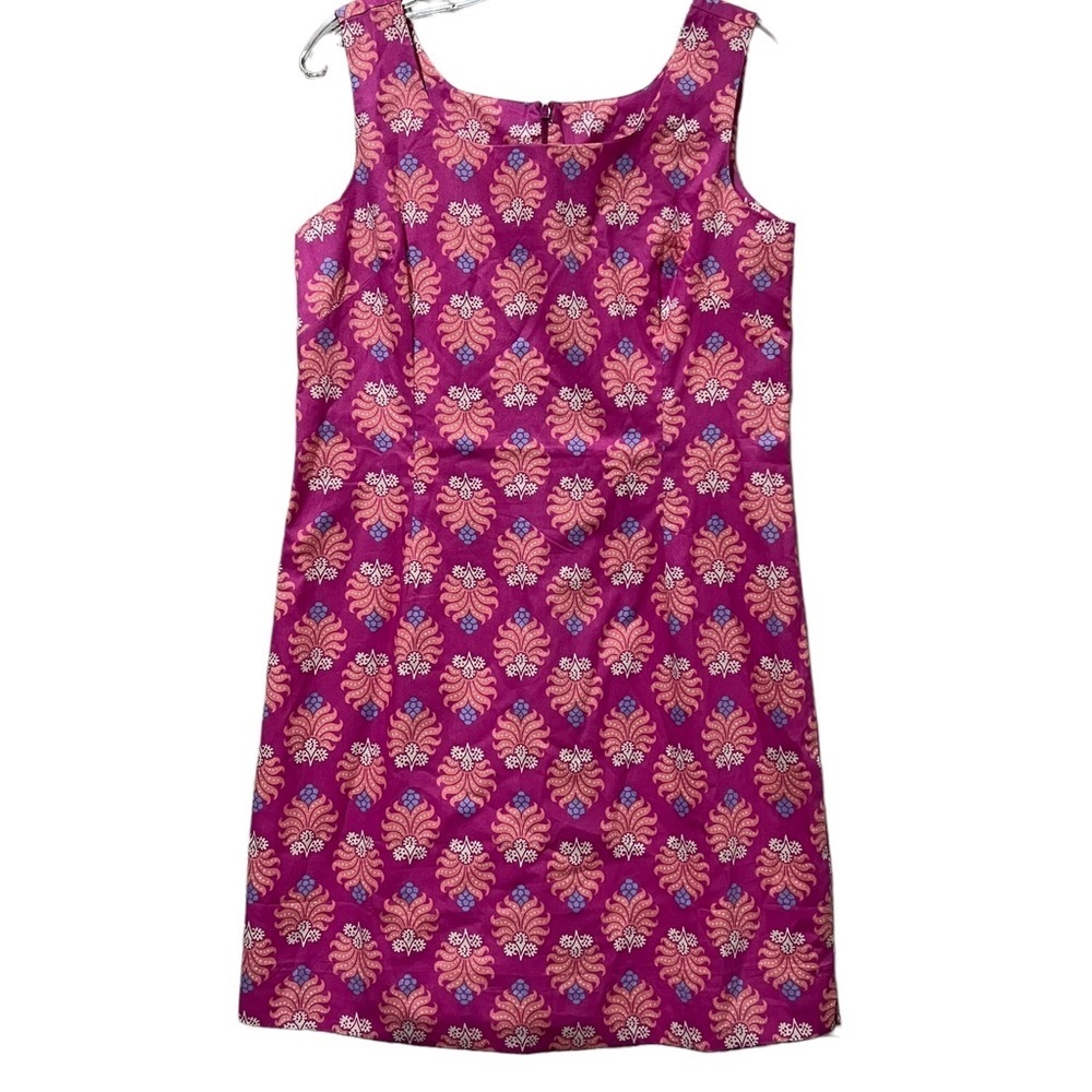 Needham Lane Size 6 Barbiecore Pink Floral Shift Dress 💯 Cotton Tank Y